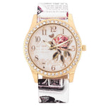 Montre a Quartz & Strass . Edition spéciale : Rose éternelle