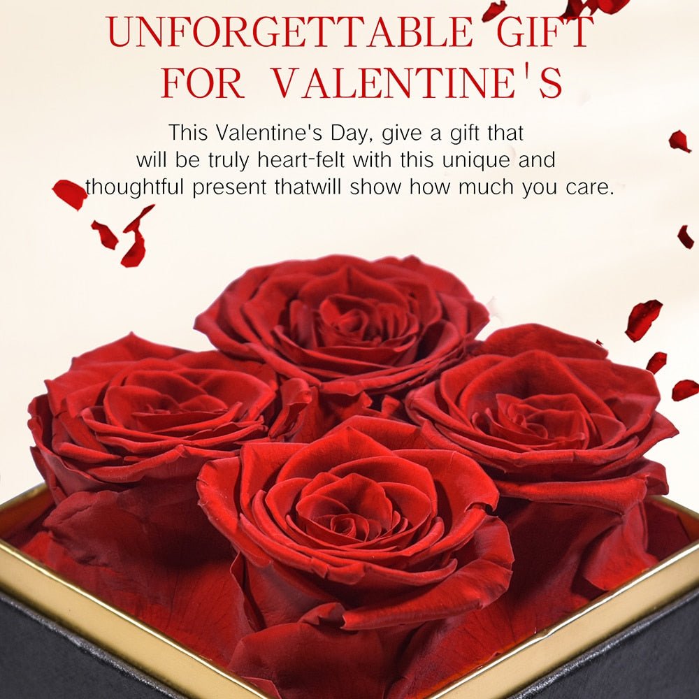 Elegante kleine Schachtel mit ewiger Rose