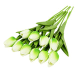 Lot de 10 fleurs artificielles en forme de tulipe