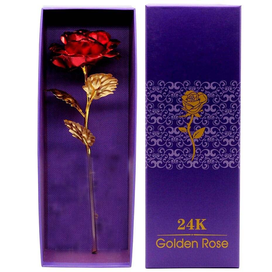 Coffret : <br> Rose Eternelle <br> Rouge Or 24 k