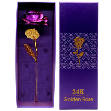 Coffret : Rose Eternelle Violette Or 24 k - Rose Eternelle La Boutique